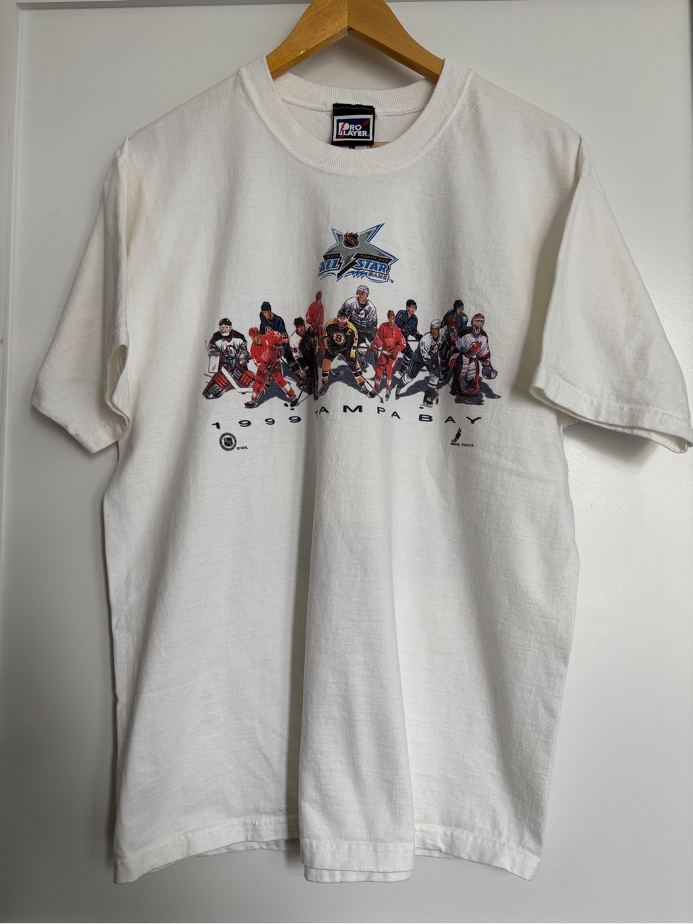 Vintage 90s 1999 NHL All Star Game T Shirt Pro Player Wayne Gretzk - Large